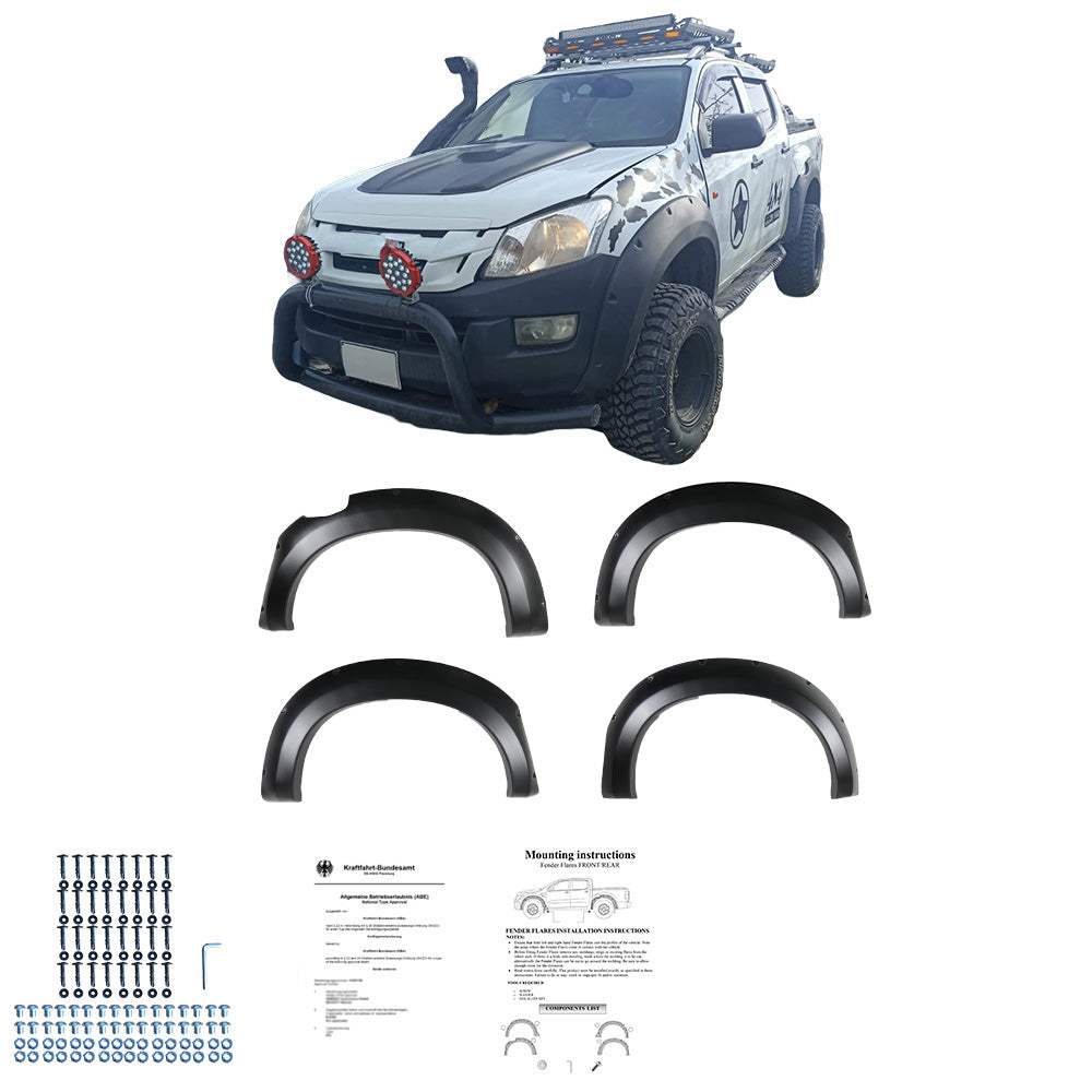 Çamurluk Dodik Seti Uyumlu ISUZU D-Max Series 2 2012-2019 ABE TÜV Belgeli