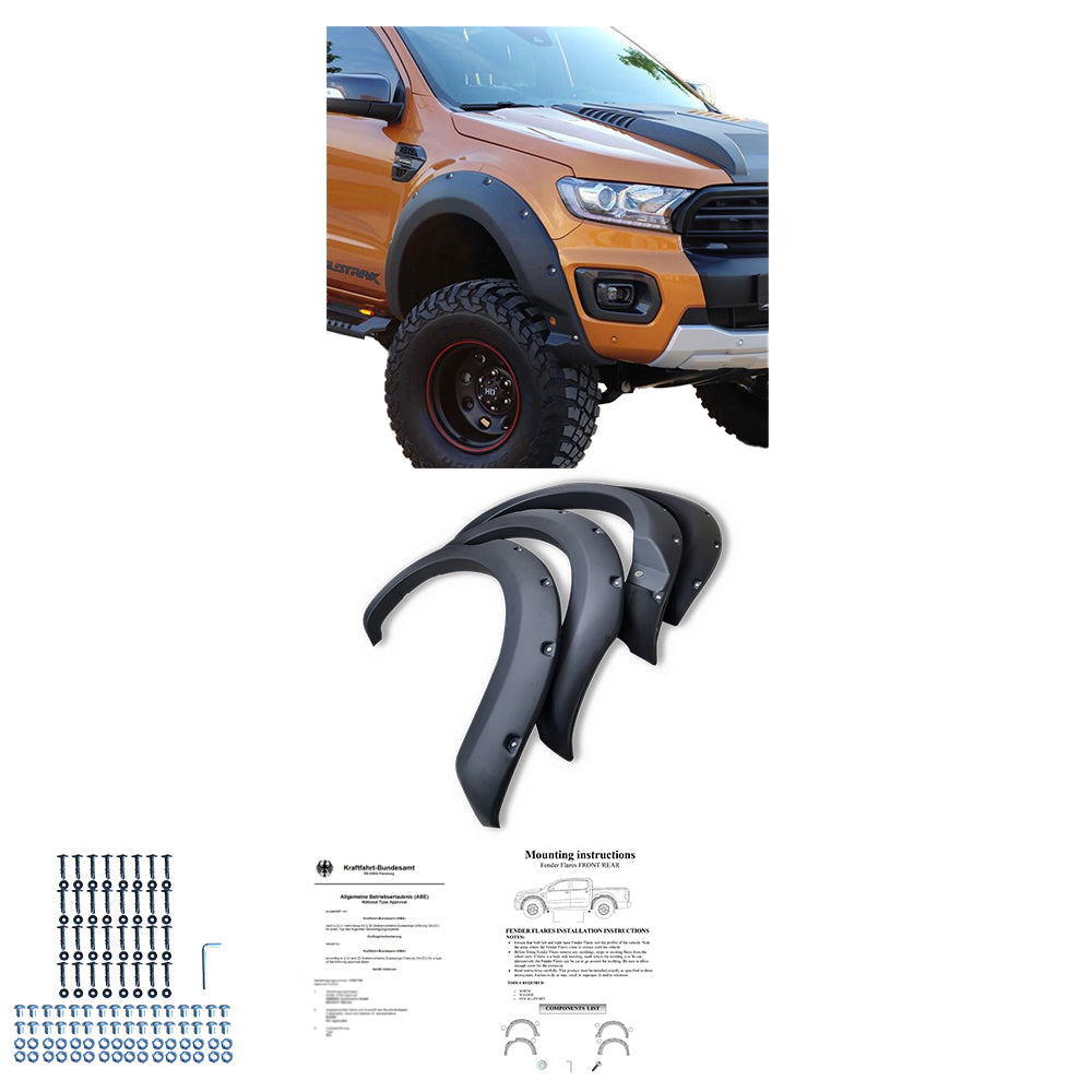 Çamurluk Dodik Seti Uyumlu FORD Ranger T8 2019-2022 ABE TÜV Belgeli