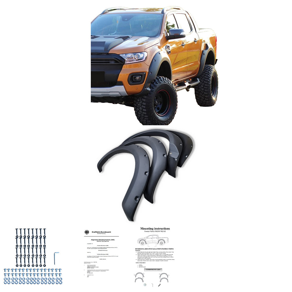 Çamurluk Dodik Seti Uyumlu FORD Ranger T8 2019-2022 ABE TÜV Belgeli