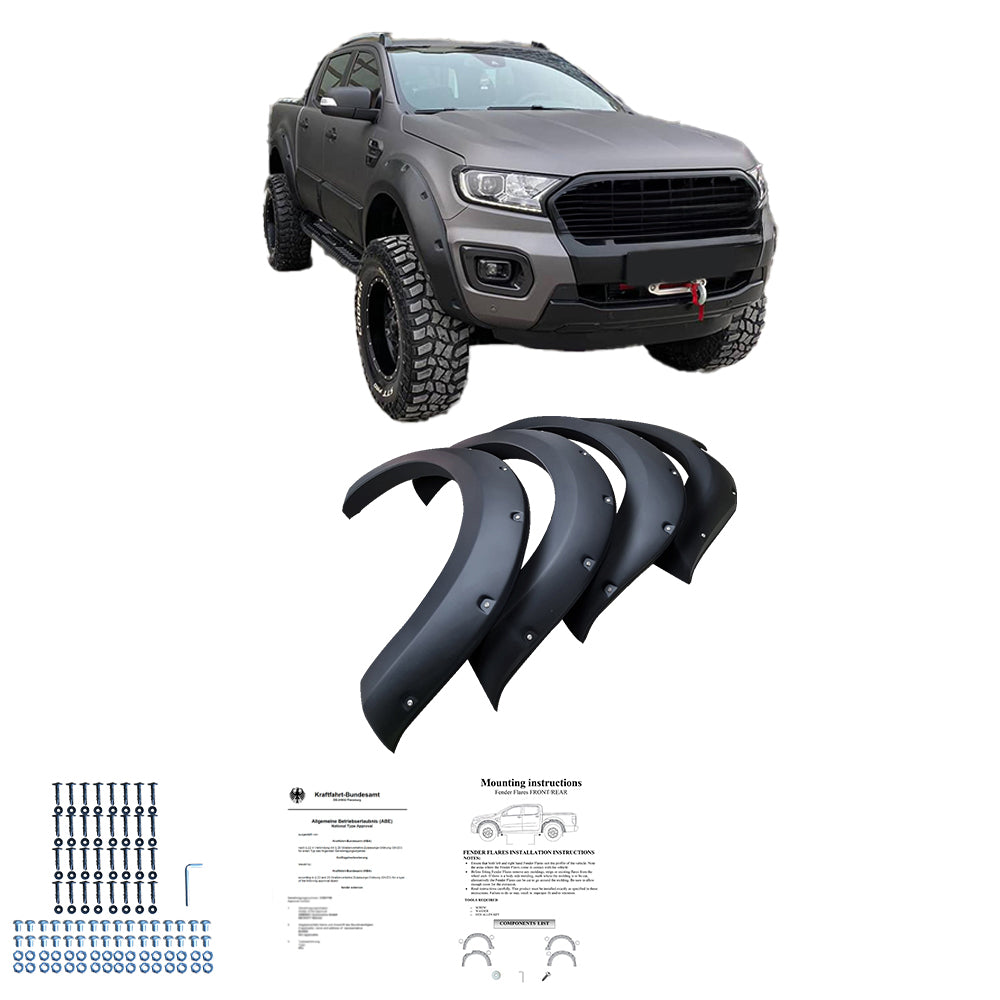 Çamurluk Dodik Seti Uyumlu FORD Ranger T6 T7 T8 2012-2022 ABE TÜV Belgeli