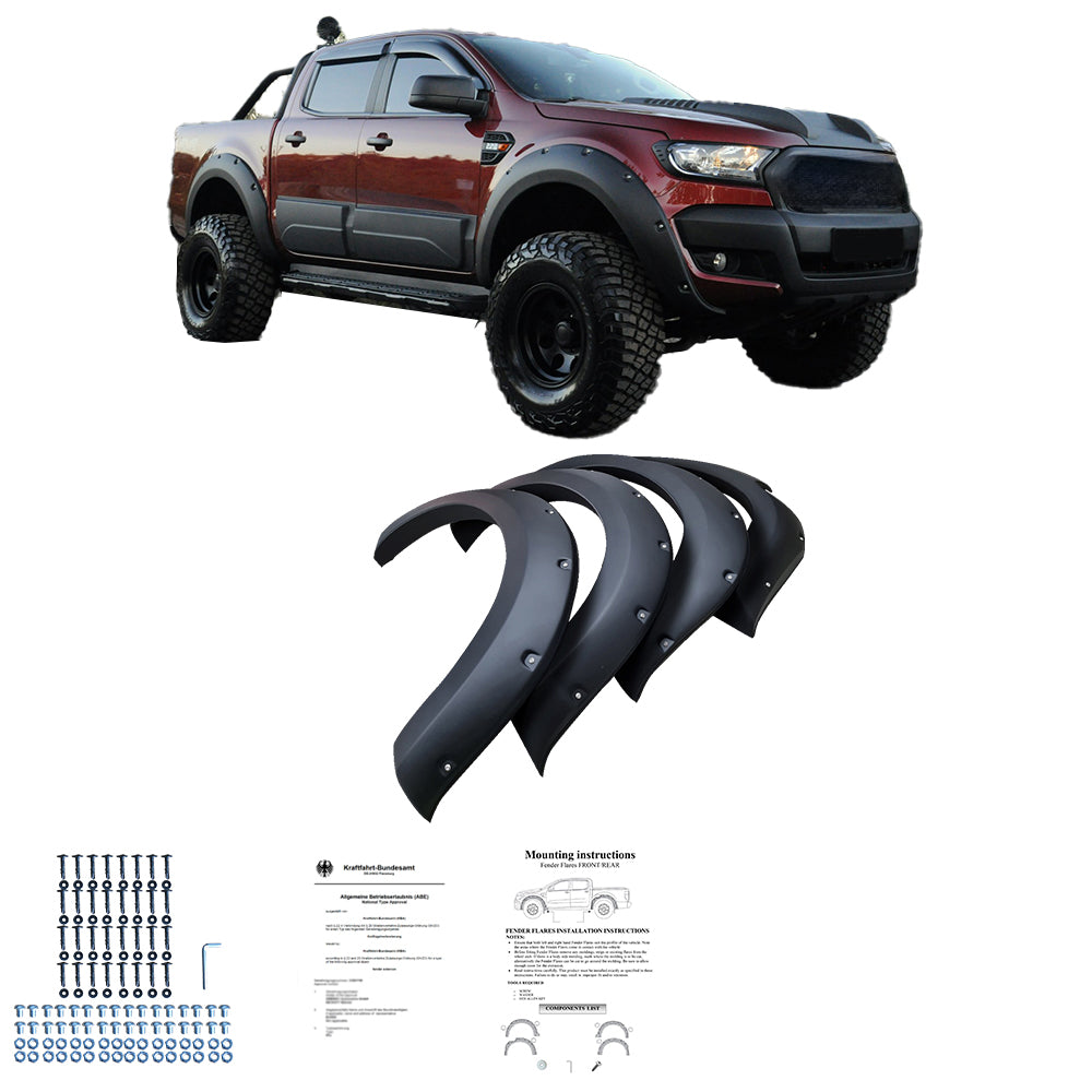 Çamurluk Dodik Seti Uyumlu FORD Ranger T6 T7 T8 2012-2022 ABE TÜV Belgeli