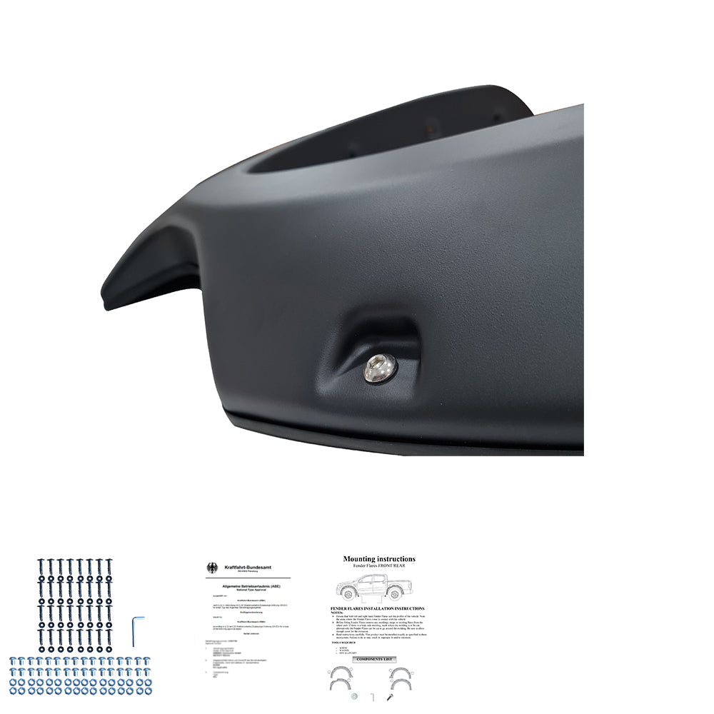Çamurluk Dodik Seti Uyumlu FORD Ranger T6 T7 T8 2012-2022 ABE TÜV Belgeli