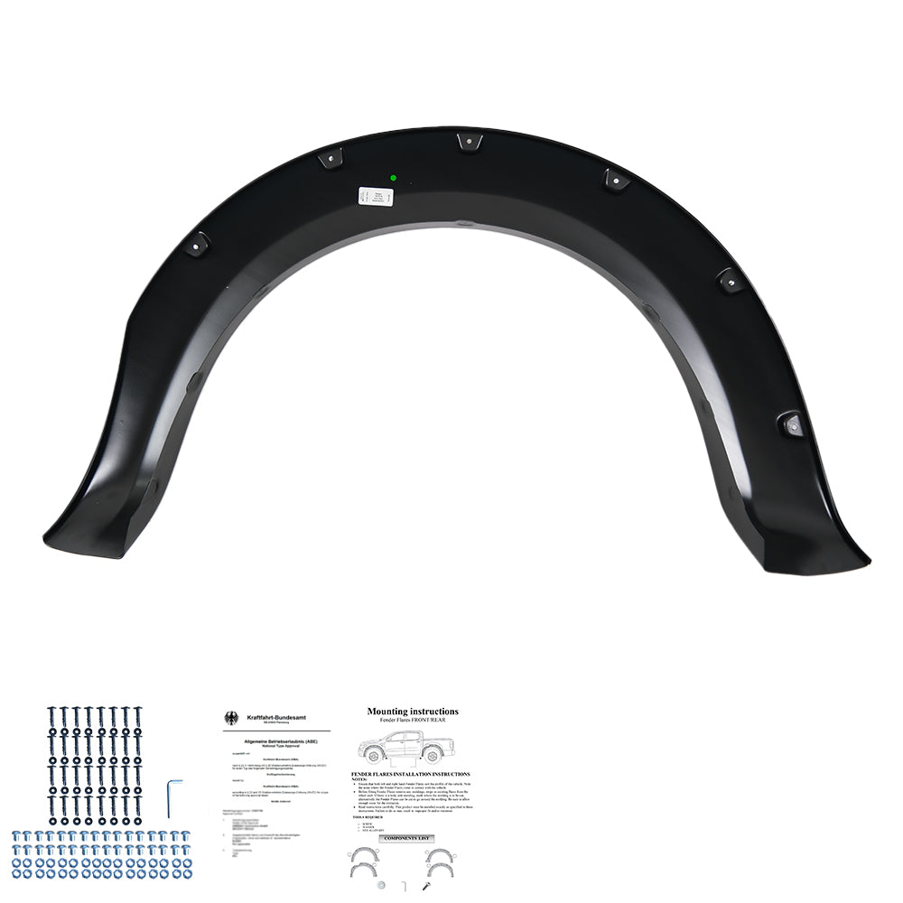 Çamurluk Dodik Seti Uyumlu FORD Ranger T6 T7 T8 2012-2022 ABE TÜV Belgeli