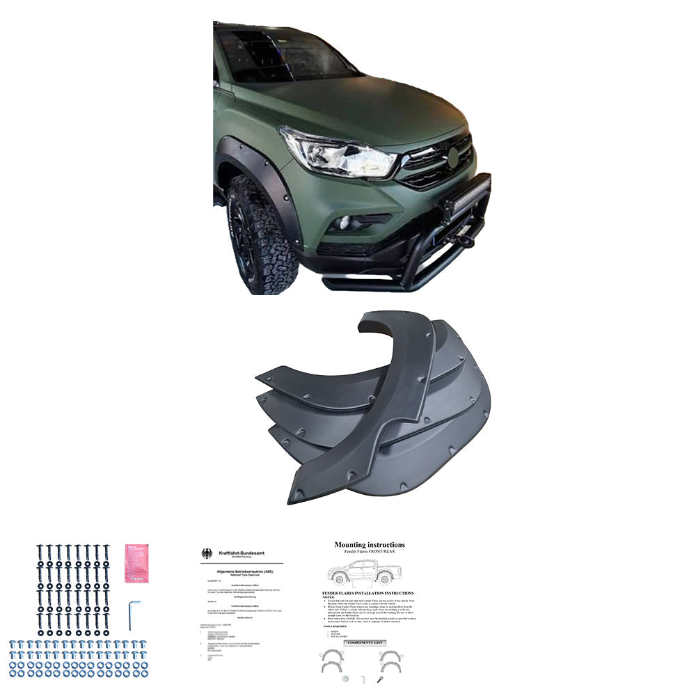 Çamurluk Dodik Seti Uyumlu SSANGYONG Musso Grand SWB 2018+ ABE TÜV Belgeli