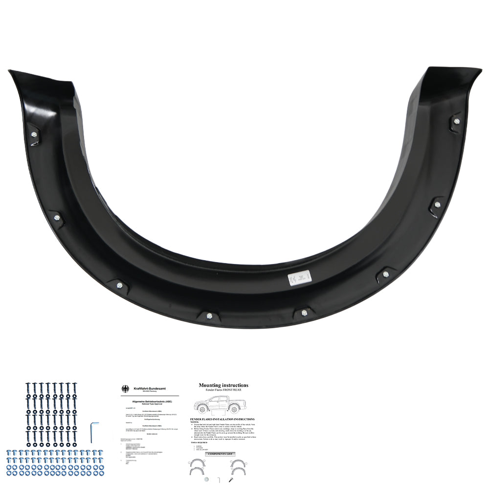 Çamurluk Dodik Seti Uyumlu FORD Ranger T9 2022+ ABE TÜV Belgeli (Jumbo)