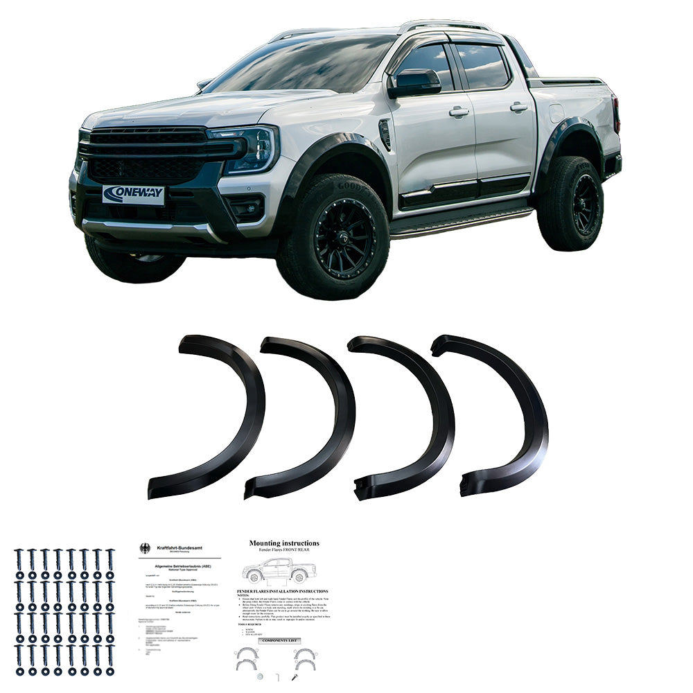 Çamurluk Dodik Seti Uyumlu FORD Ranger T9 2022+ ABE TÜV Belgeli