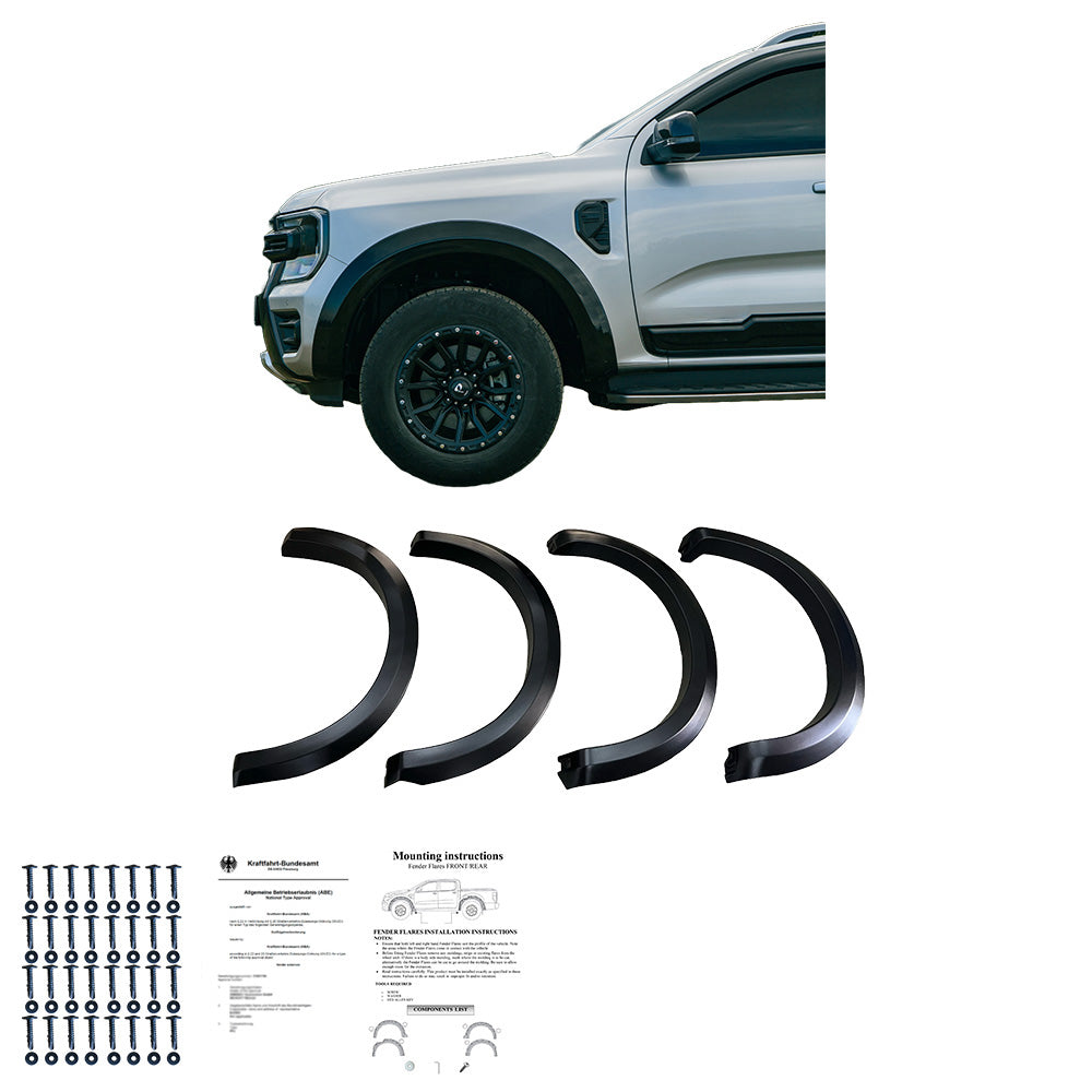 Çamurluk Dodik Seti Uyumlu FORD Ranger T9 2022+ ABE TÜV Belgeli