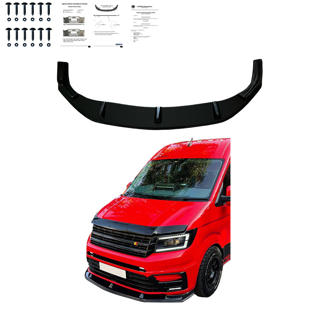 Ön Tampon Eki Uyumlu VW VOLKSWAGEN Crafter MK2 / MAN TGE MK1 Prefacelift 2017+ ABE TÜV Belgeli
