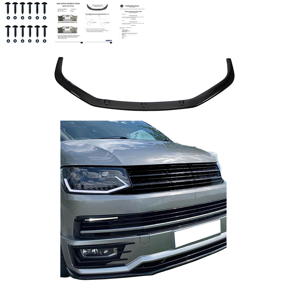 Ön Tampon Eki Uyumlu VW VOLKSWAGEN Transporter T6 Sportline 2015-2019 ABE TÜV Belgeli