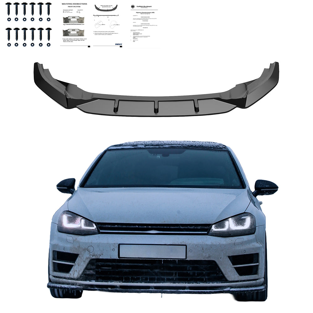 Ön Tampon Eki Uyumlu VW VOLKSWAGEN Golf MK7 R 2013-2016 v2 ABE TÜV Belgeli