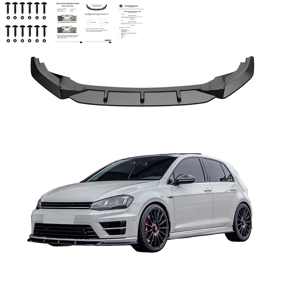 Ön Tampon Eki Uyumlu VW VOLKSWAGEN Golf MK7 R 2013-2016 v2 ABE TÜV Belgeli