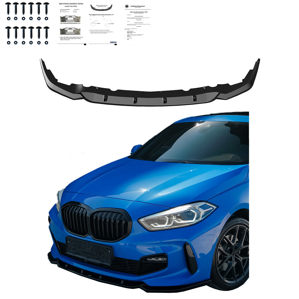 Ön Tampon Eki Uyumlu BMW 1 Series F40 M-Pack / M135i 2019-2024 ABE TÜV Belgeli