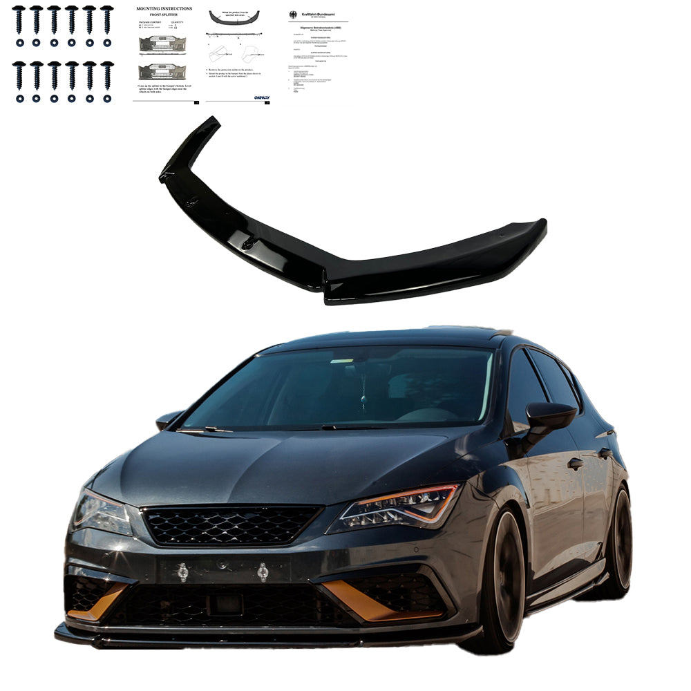 Ön Tampon Eki Uyumlu SEAT Leon FR / Leon Cupra MK3 Makyajlı Kasa 2017-2019 ABE TÜV Belgeli
