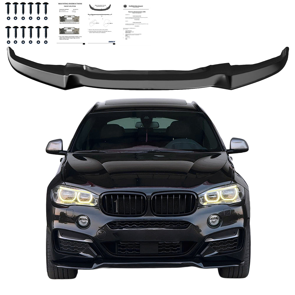 Ön Tampon Eki Uyumlu BMW X6 M-Pack F16 2014-2019 ABE TÜV Belgeli