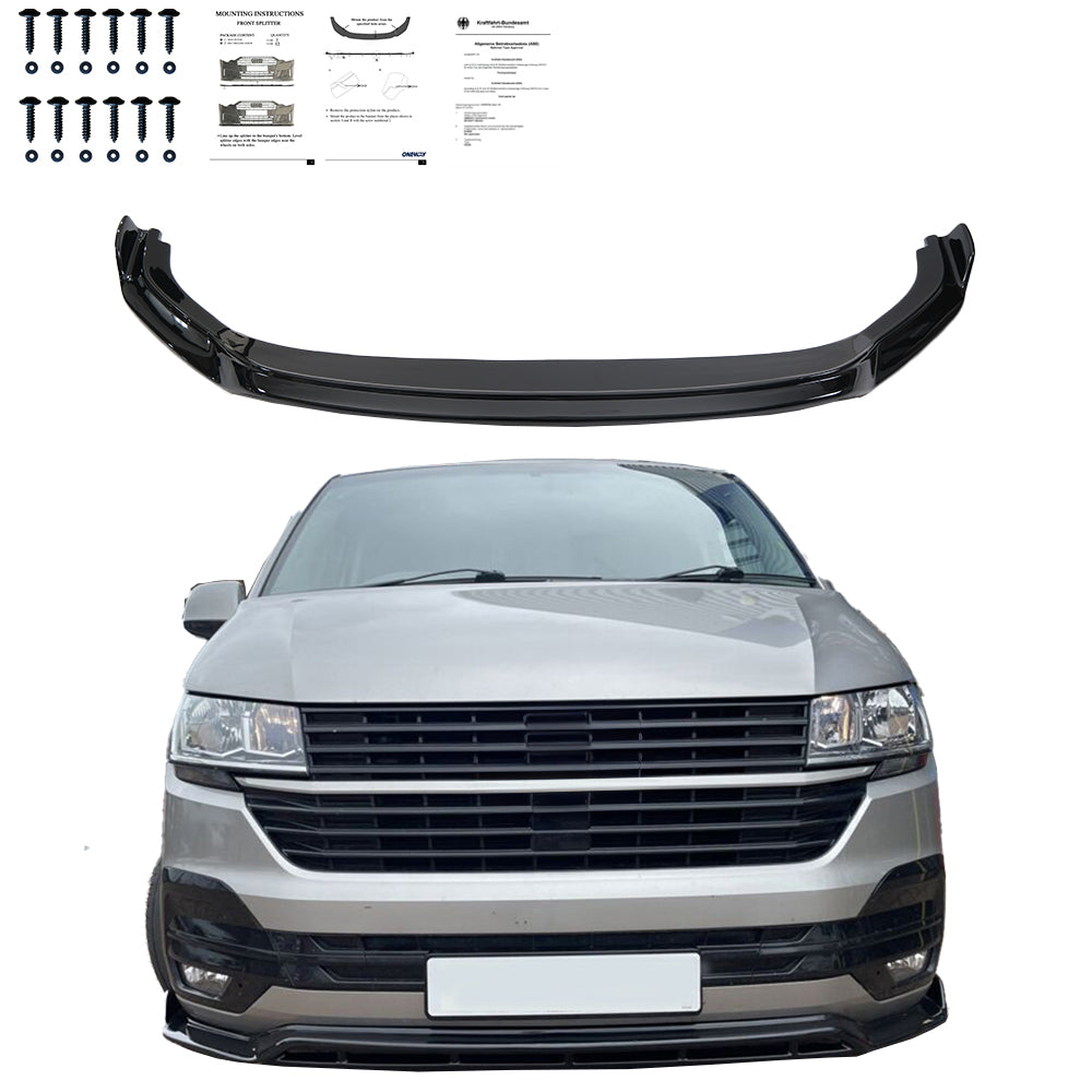 Ön Tampon Eki Uyumlu VW VOLKSWAGEN Transporter T6.1 2019-2021 v3 ABE TÜV Belgeli
