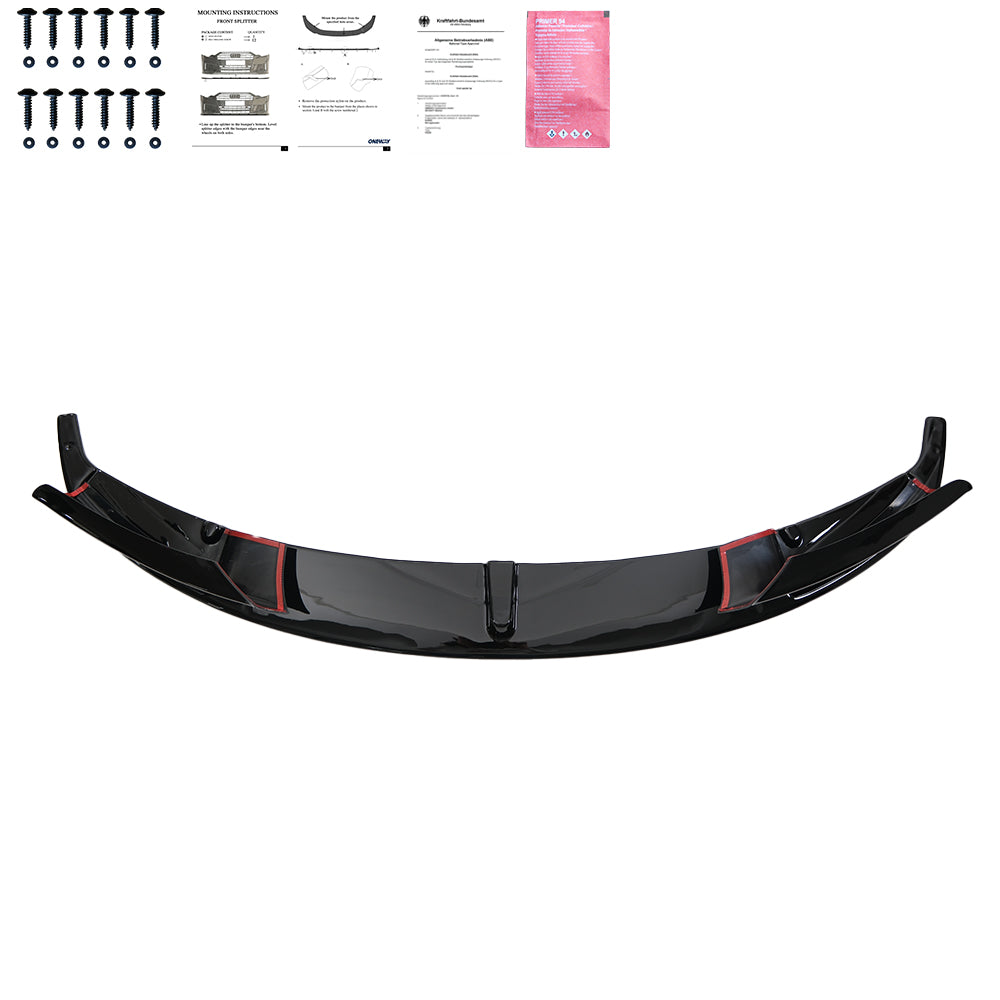Ön Tampon Eki Uyumlu BMW 3 Series F30 M-Pack 2012-2019 w / Flaps ABE TÜV Belgeli
