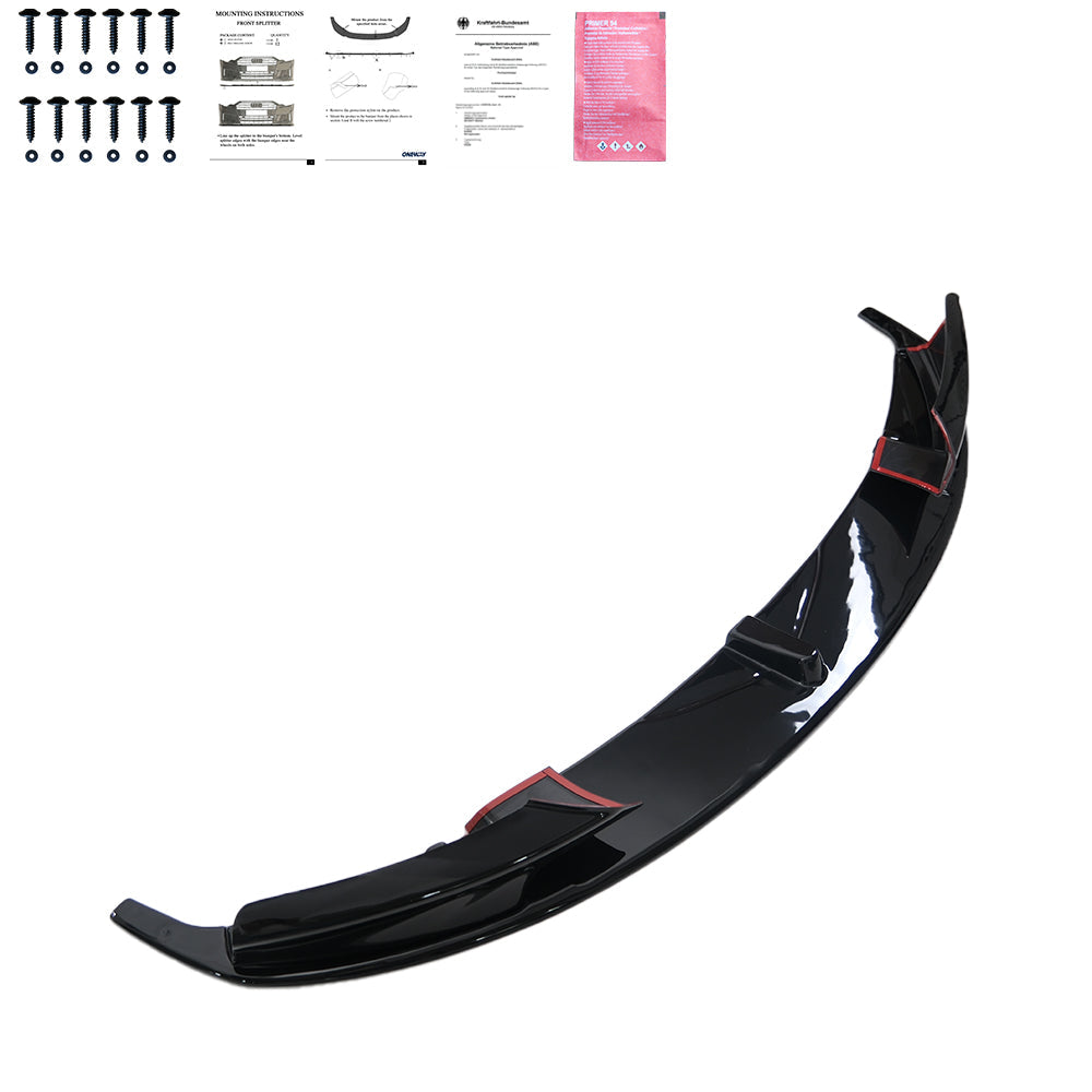 Ön Tampon Eki Uyumlu BMW 3 Series F30 M-Pack 2012-2019 w / Flaps ABE TÜV Belgeli
