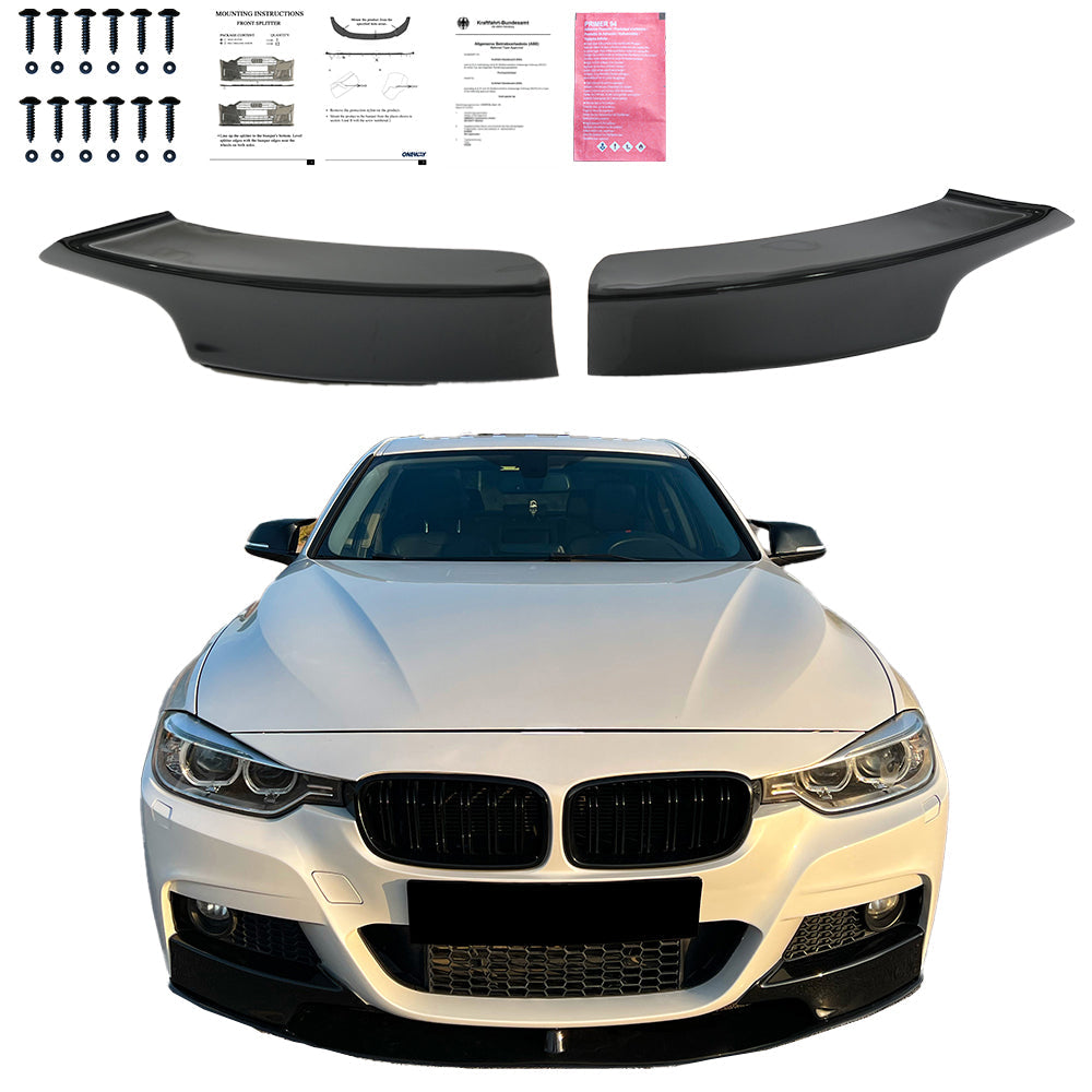 Front Flaps Uyumlu BMW 3 Series F30 M-Pack 2012-2019 ABE TÜV Belgeli