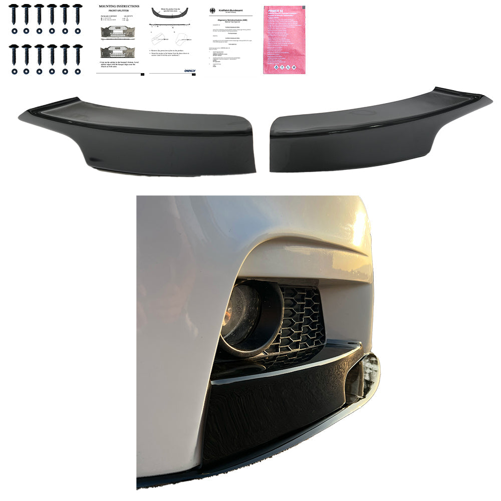Front Flaps Uyumlu BMW 3 Series F30 M-Pack 2012-2019 ABE TÜV Belgeli
