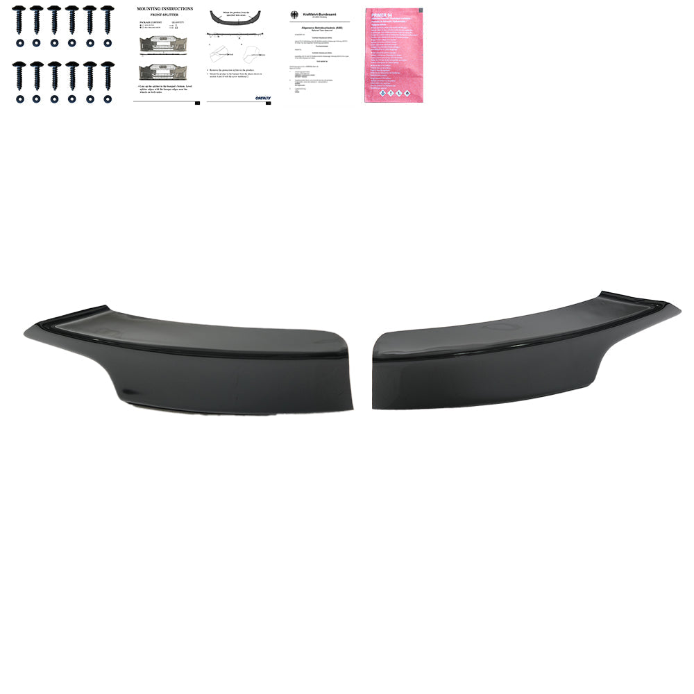 Front Flaps Uyumlu BMW 3 Series F30 M-Pack 2012-2019 ABE TÜV Belgeli