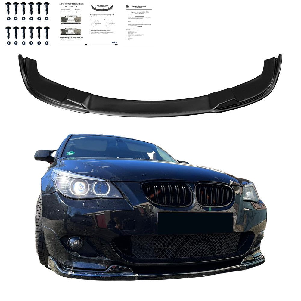 Ön Tampon Eki Uyumlu BMW 5 Series E60 E61 M-Pack 2003-2010 ABE TÜV Belgeli
