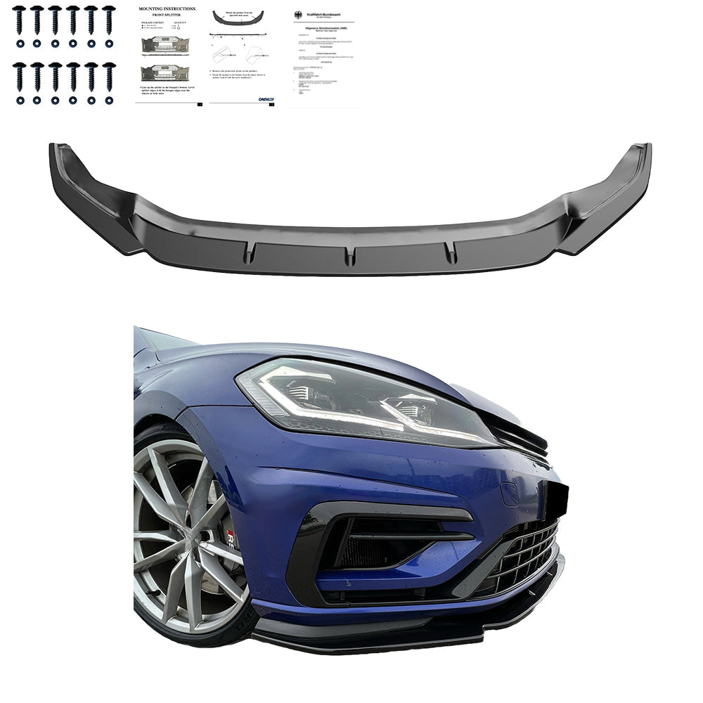 Ön Tampon Eki Uyumlu VW VOLKSWAGEN Golf MK7.5 R 2017-2020 Version 3 ABE TÜV Belgeli