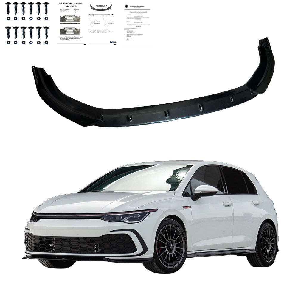 Ön Tampon Eki Uyumlu VW VOLKSWAGEN Golf MK8 GTI / GTE / R-Line 2020-2024 ABE TÜV Belgeli