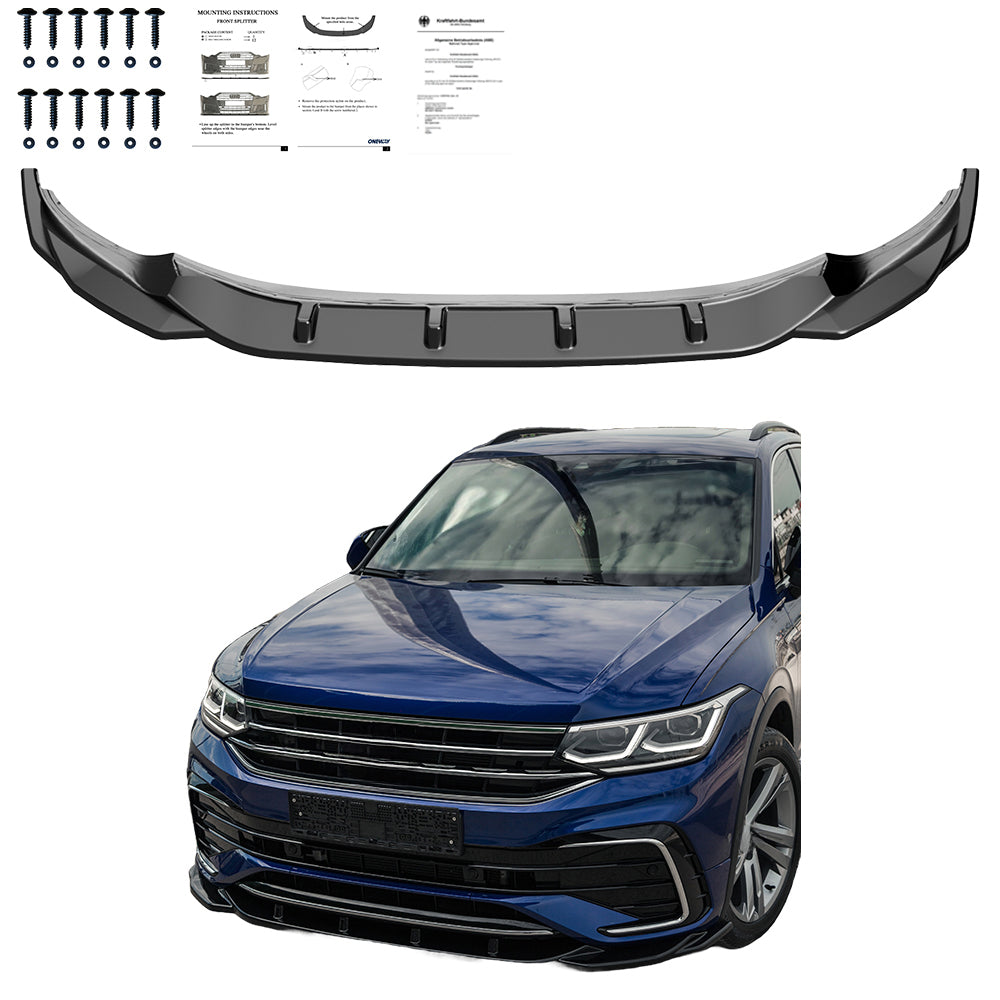 Ön Tampon Eki Uyumlu VW VOLKSWAGEN Tiguan MK2 R / R-Line Makyajlı Kasa 2020-2024 ABE TÜV Belgeli