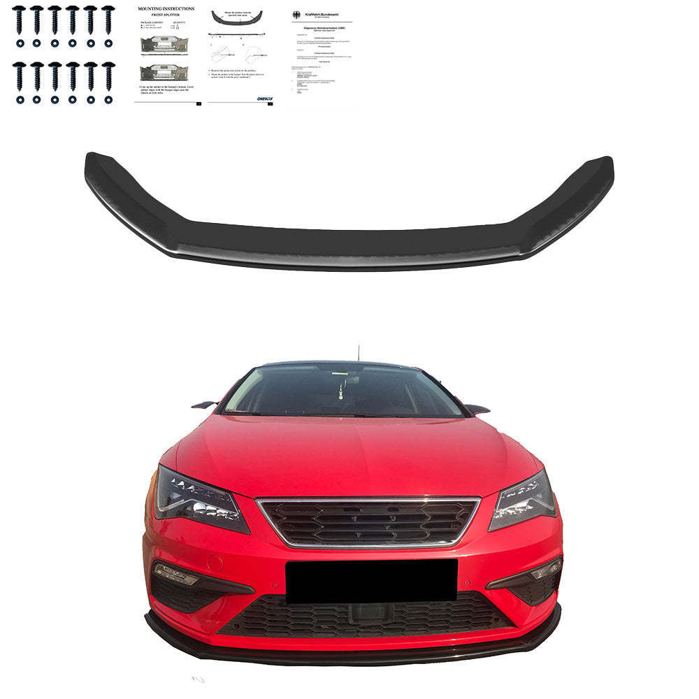 Ön Tampon Eki Uyumlu SEAT Leon FR MK3 Makyajlı Kasa 2017-2019 v2 ABE TÜV Belgeli