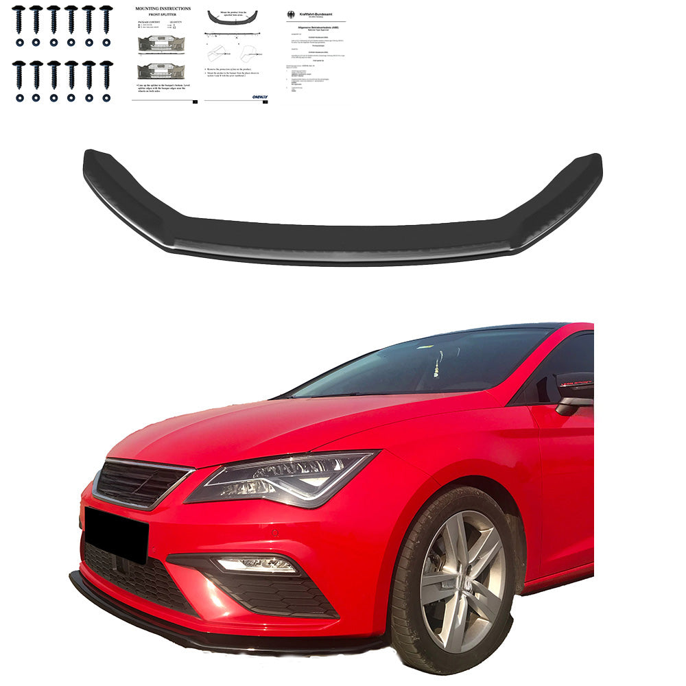 Ön Tampon Eki Uyumlu SEAT Leon FR MK3 Makyajlı Kasa 2017-2019 v2 ABE TÜV Belgeli