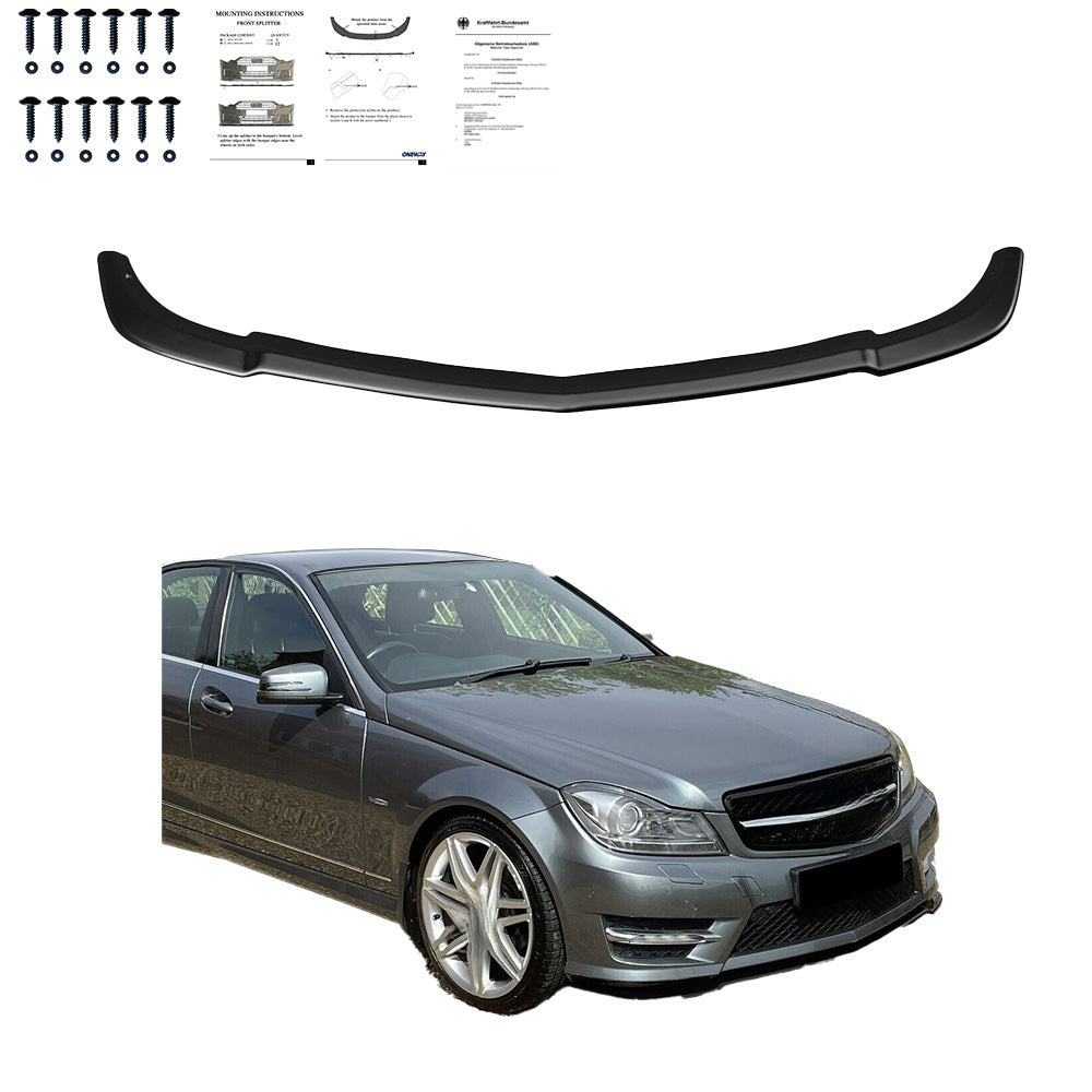 Ön Tampon Eki Uyumlu MERCEDES C Class W204 AMG-Line Makyajlı Kasa 2011-2014 ABE TÜV Belgeli