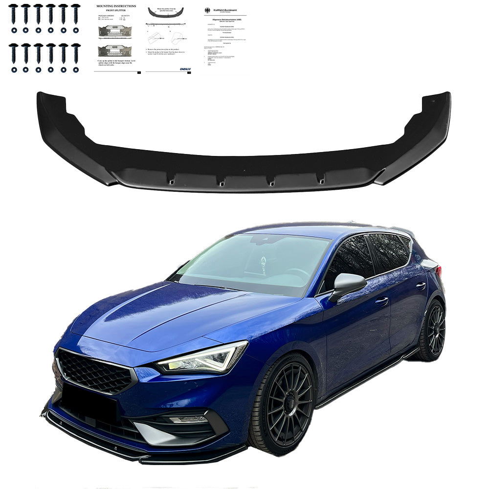 Ön Tampon Eki Uyumlu SEAT Leon FR MK4 2020+ ABE TÜV Belgeli
