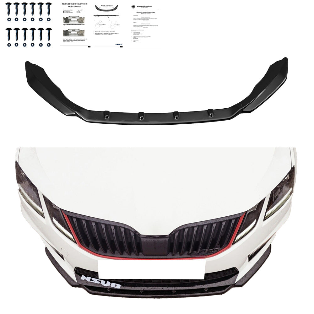 Ön Tampon Eki Uyumlu SKODA Octavia RS MK3 2013-2016 ABE TÜV Belgeli