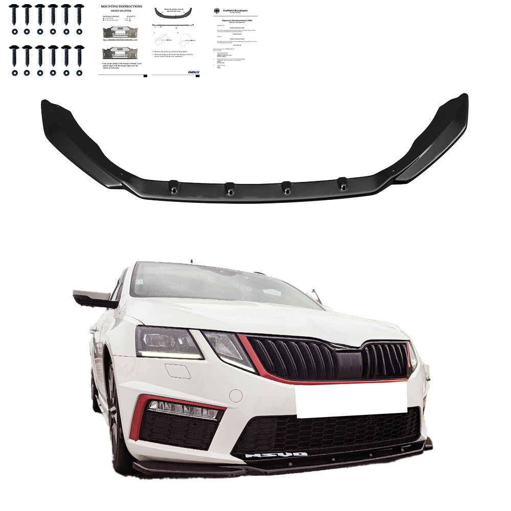 Ön Tampon Eki Uyumlu SKODA Octavia RS MK3 2013-2016 ABE TÜV Belgeli