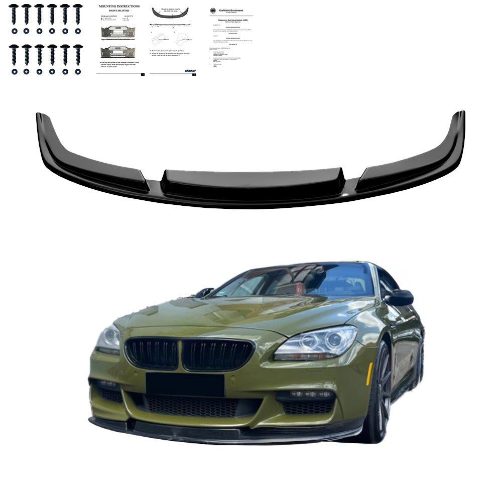Ön Tampon Eki Uyumlu BMW 6 Series F06 / F12 / F13 Makyajlı Kasa M-Pack 2013-2018 ABE TÜV Belgeli
