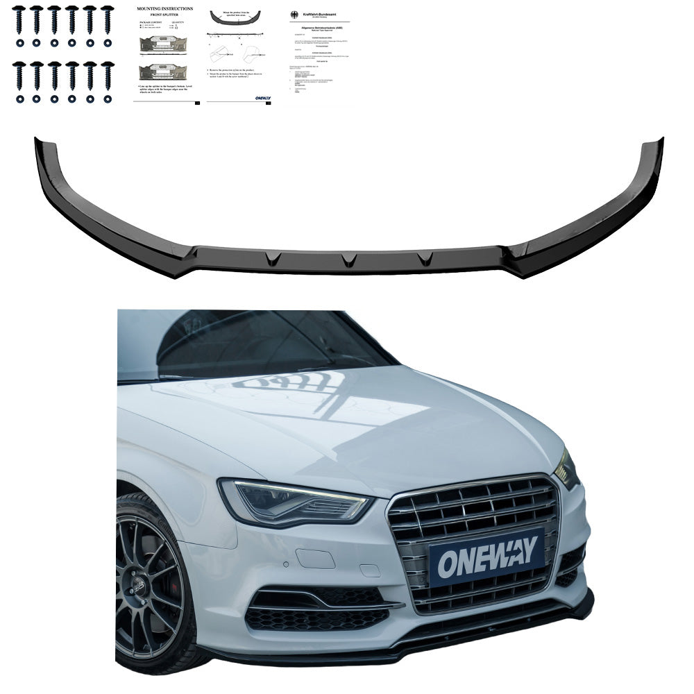 Ön Tampon Eki Uyumlu AUDI S3 8V (Sedan / Cabrio) 2013-2016 v2 ABE TÜV Belgeli