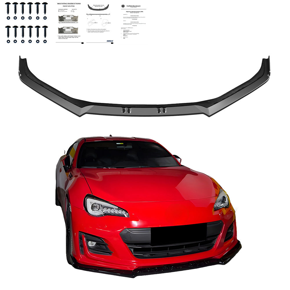 Ön Tampon Eki Uyumlu SUBARU Brz MK1 2012-2017 ABE TÜV Belgeli