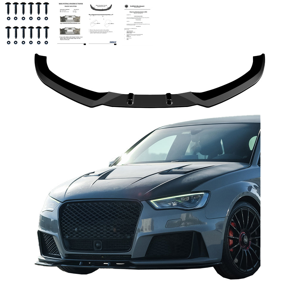 Ön Tampon Eki Uyumlu AUDI RS3 8V Sportback 2015-2016 ABE TÜV Belgeli