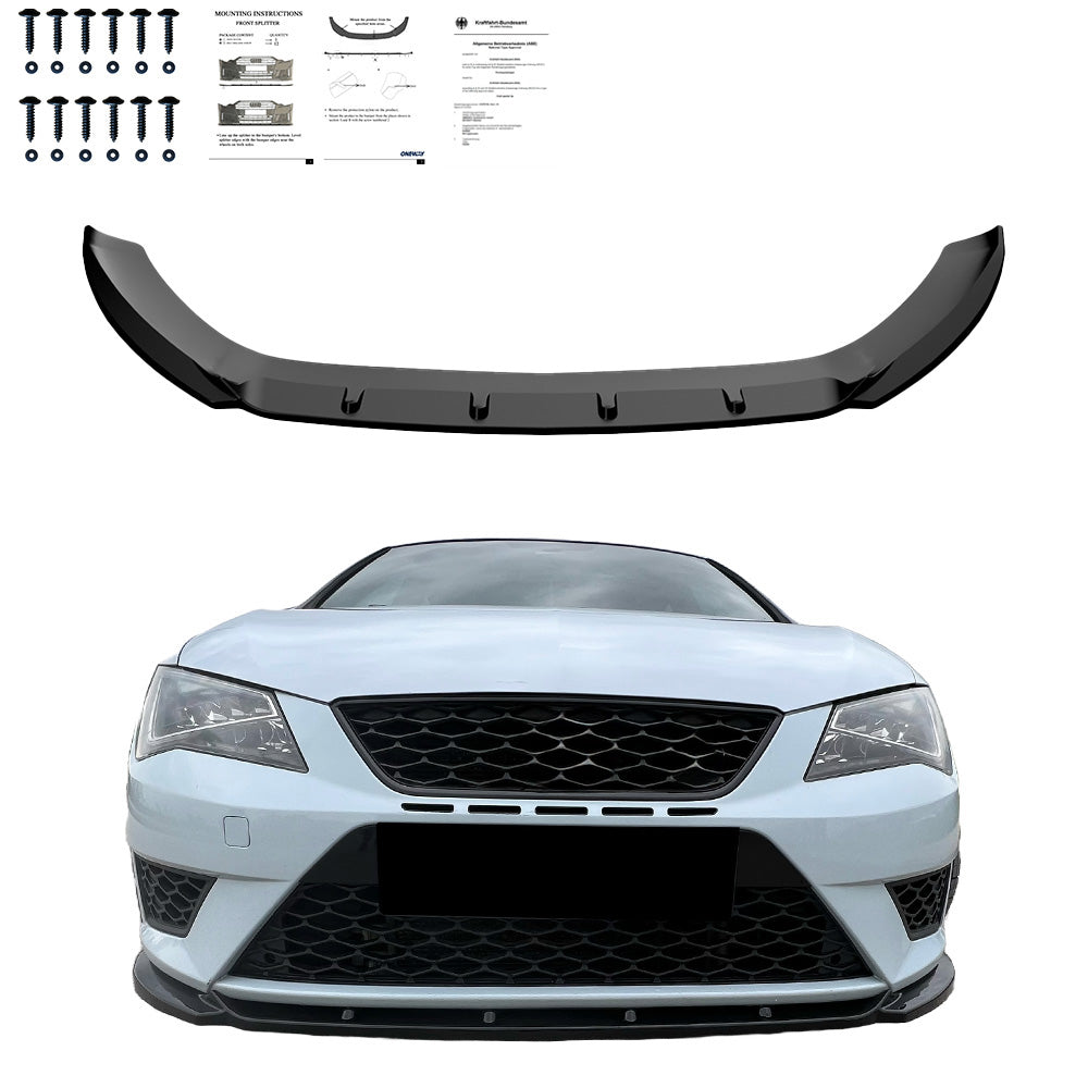 Ön Tampon Eki Uyumlu SEAT Leon FR MK3 2012-2016 v2 ABE TÜV Belgeli