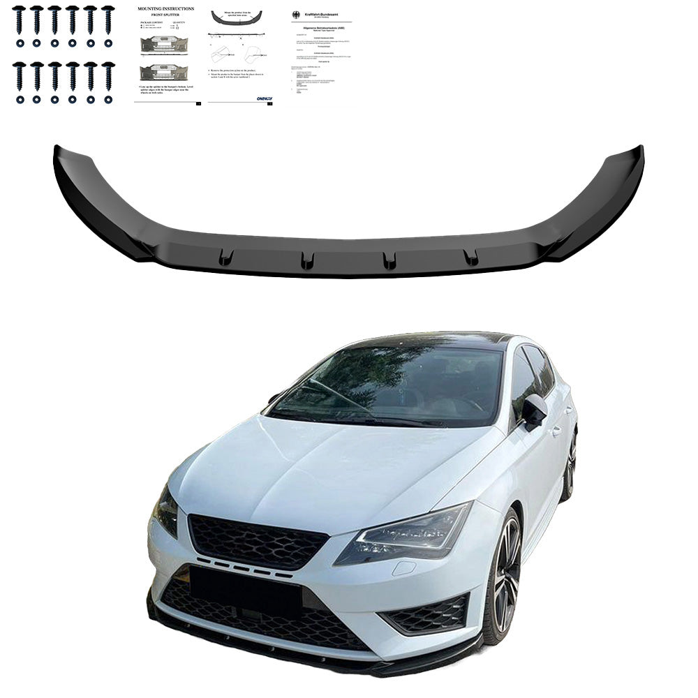 Ön Tampon Eki Uyumlu SEAT Leon FR MK3 2012-2016 v2 ABE TÜV Belgeli