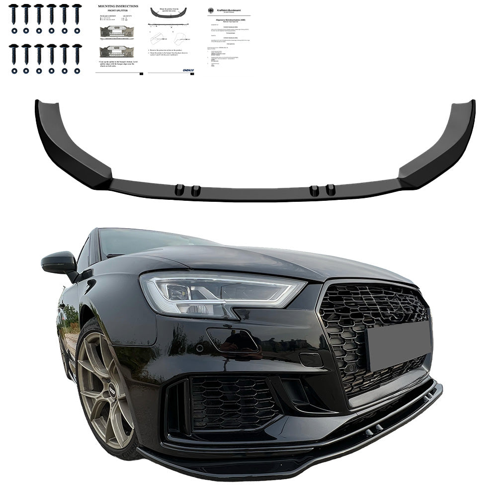 Ön Tampon Eki Uyumlu AUDI RS3 8V Makyajlı Kasa Sportback 2017-2019 Version 3 ABE TÜV Belgeli