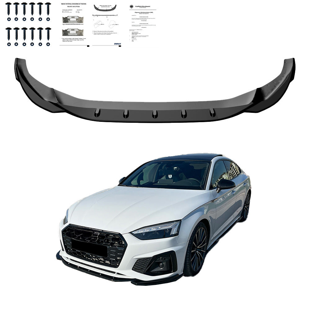 Ön Tampon Eki Uyumlu AUDI A5 S-Line / S5 F5 Makyajlı Kasa 2019-2024 ABE TÜV Belgeli