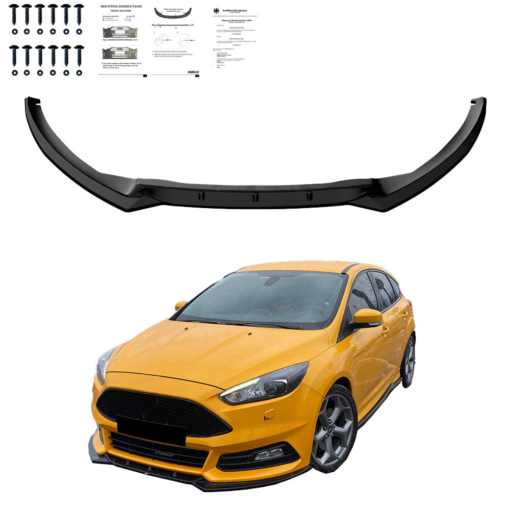 Ön Tampon Eki Uyumlu FORD Focus ST MK3 Makyajlı Kasa 2015-2018 ABE TÜV Belgeli