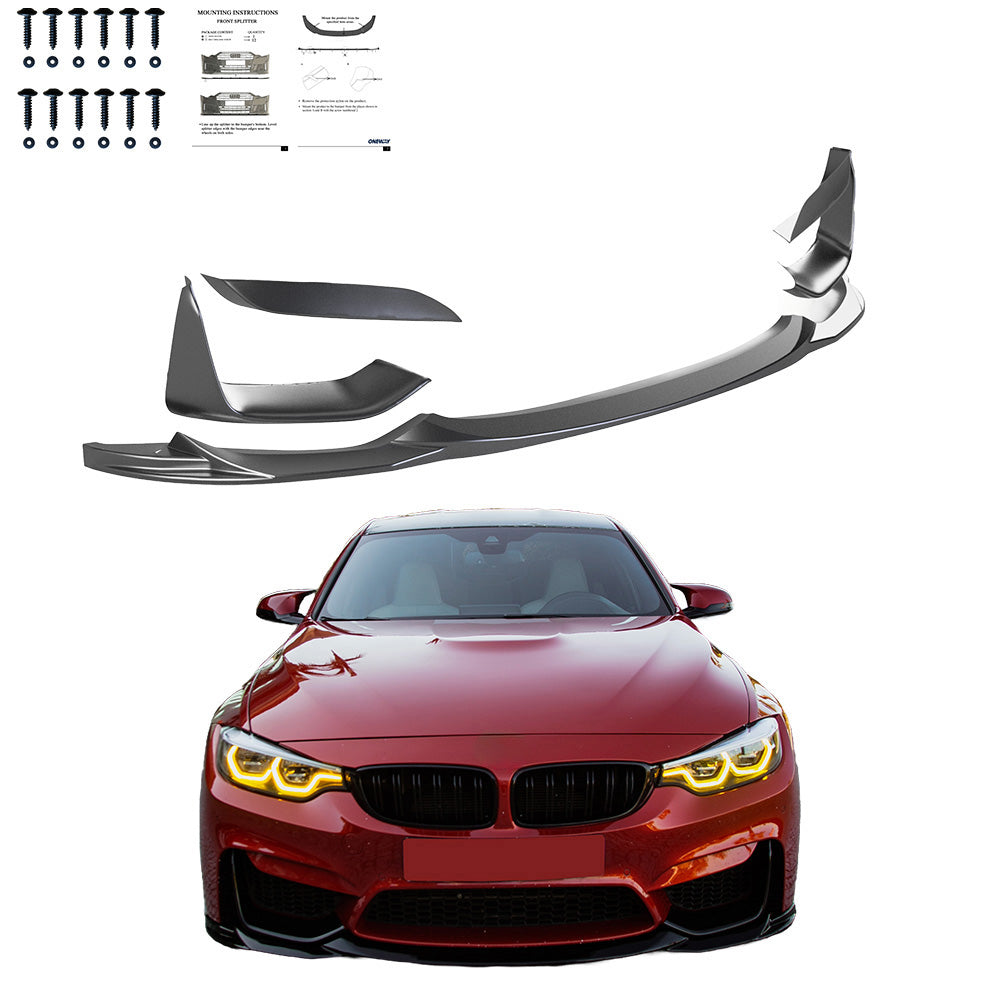 Ön Tampon Eki Uyumlu BMW M4 F82 / M3 F80 2014-2021 with Front Flaps