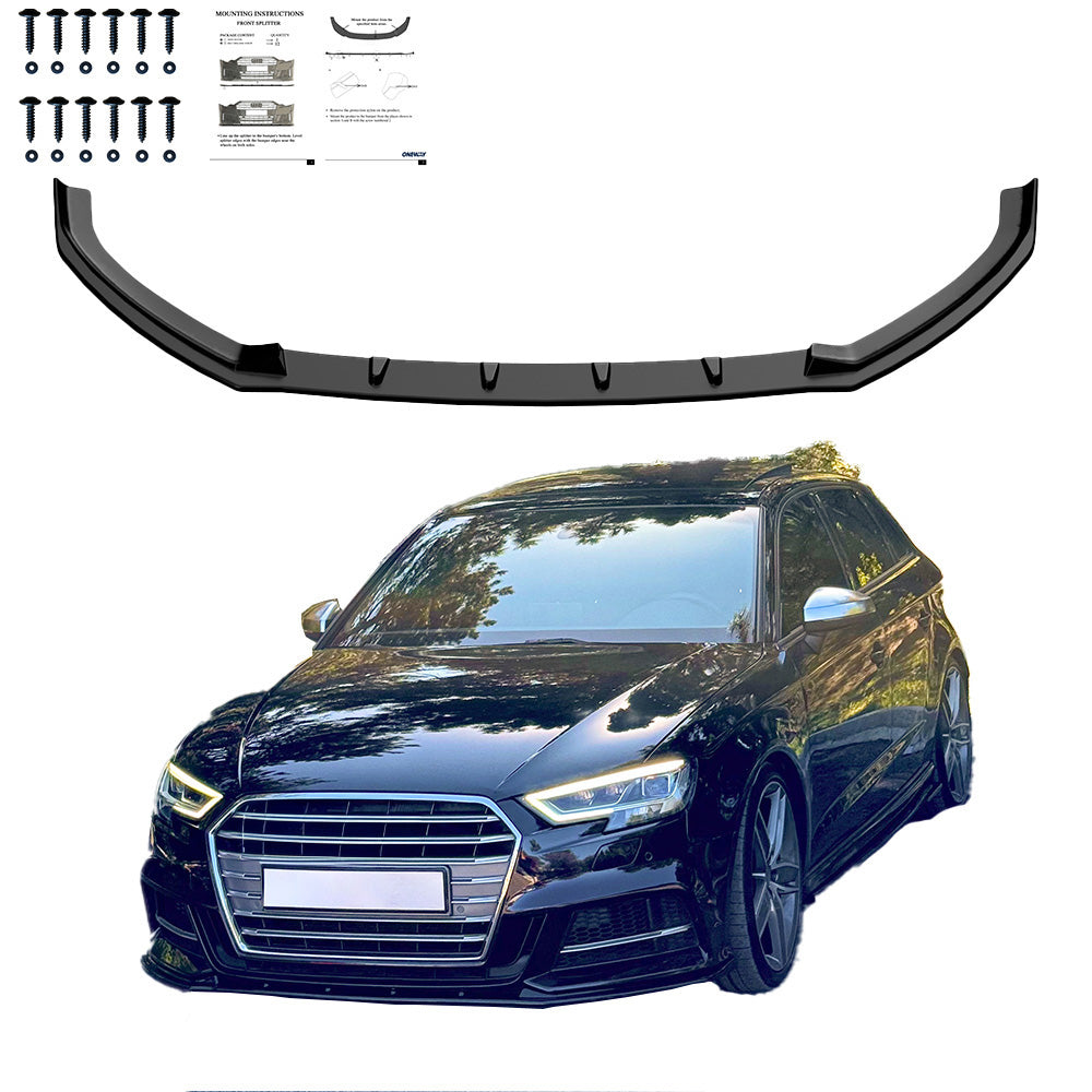 Ön Tampon Eki Uyumlu AUDI S3 Sportback 8V Makyajlı Kasa 2016-2019 v2