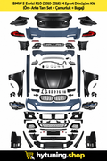 BMW 5 Serisi F10 LCI G30 LCI M Sport komple dönüşüm seti bagaj ve arka çamurluk dahil