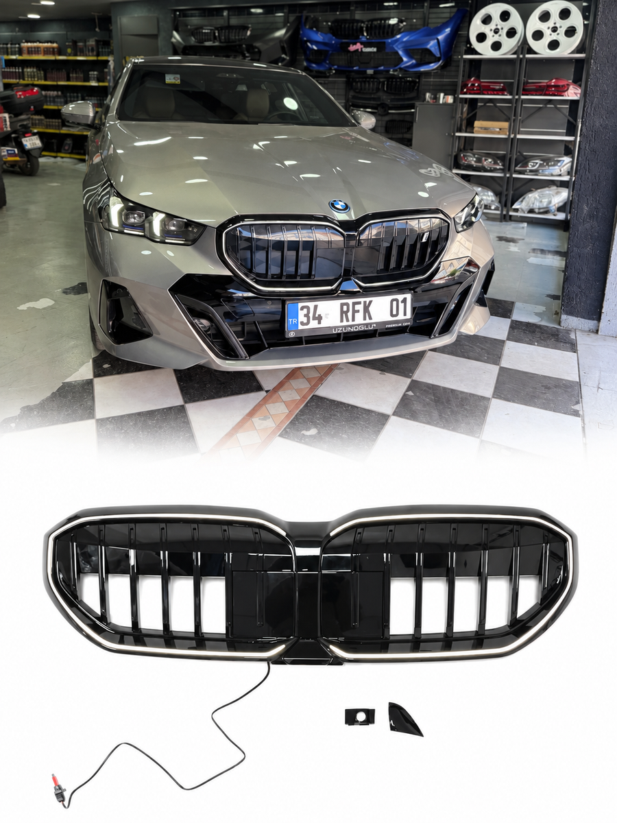 BMW 5 Serisi G60 i5 2024+ Shadow Iconic Glow LED'li Ön Panjur