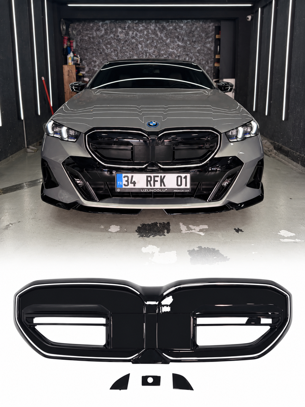 BMW 5 Serisi G60 i5 2024+ M5 M60 Iconic Glow LED'li Ön Panjur
