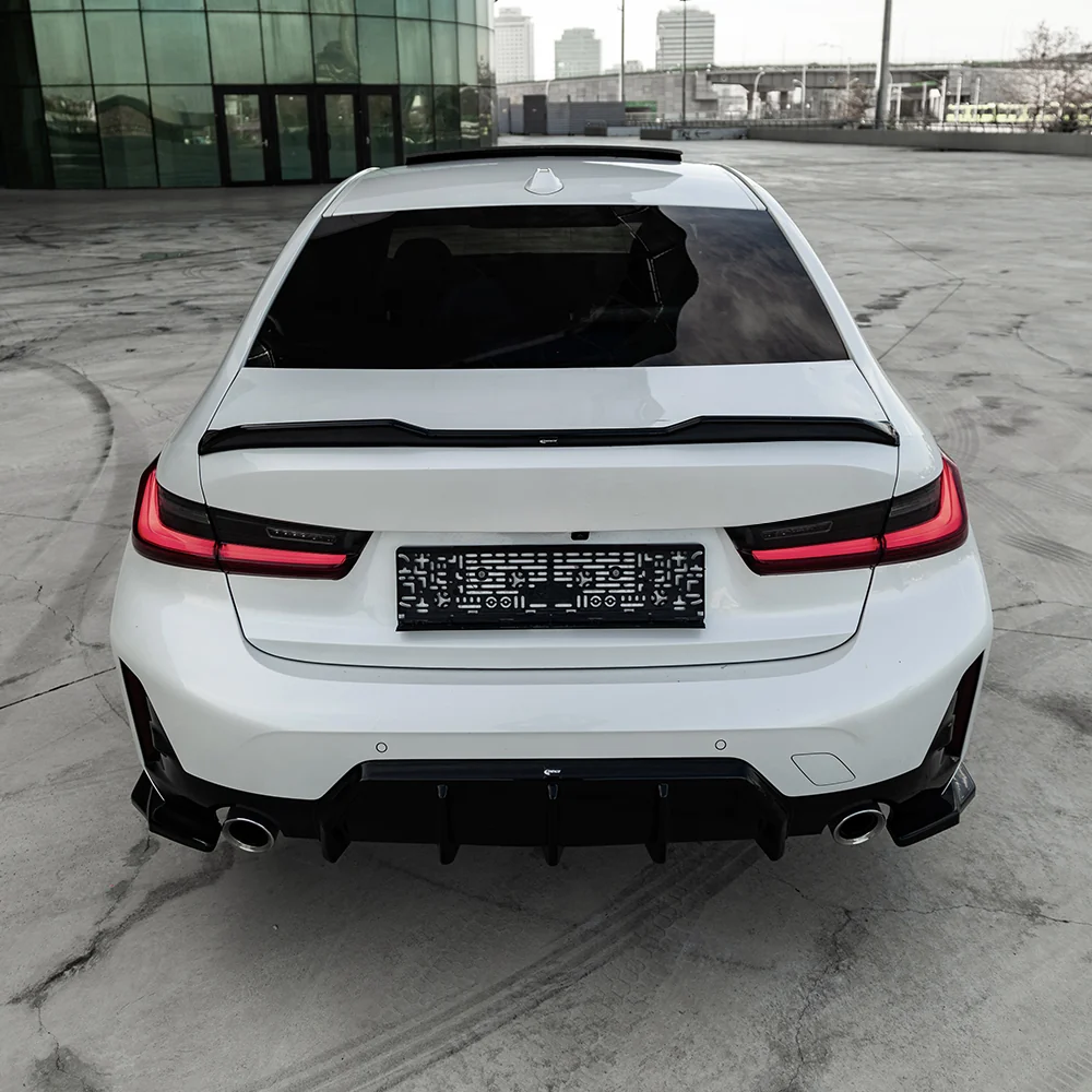 BMW 3 Serisi G20 LCI M Sport 2022+ Arka Difüzör ve Flap Seti