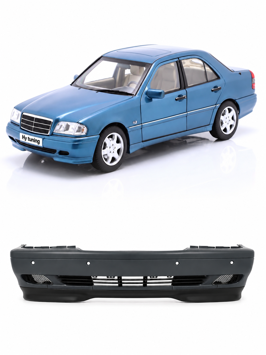 Mercedes-Benz C Serisi W202 1997-2000 Uyumlu Yekpare PDC Komple Ön Tampon Seti